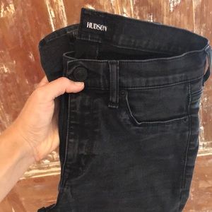 Hudson dark gray/black skinny jeans Sz 28